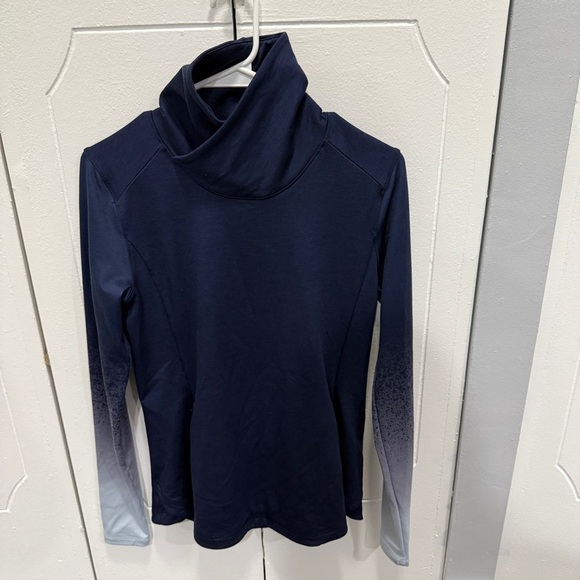 CALIA by Carrie Underwood Blue Mock Neck Pullover - Picture 1 of 11